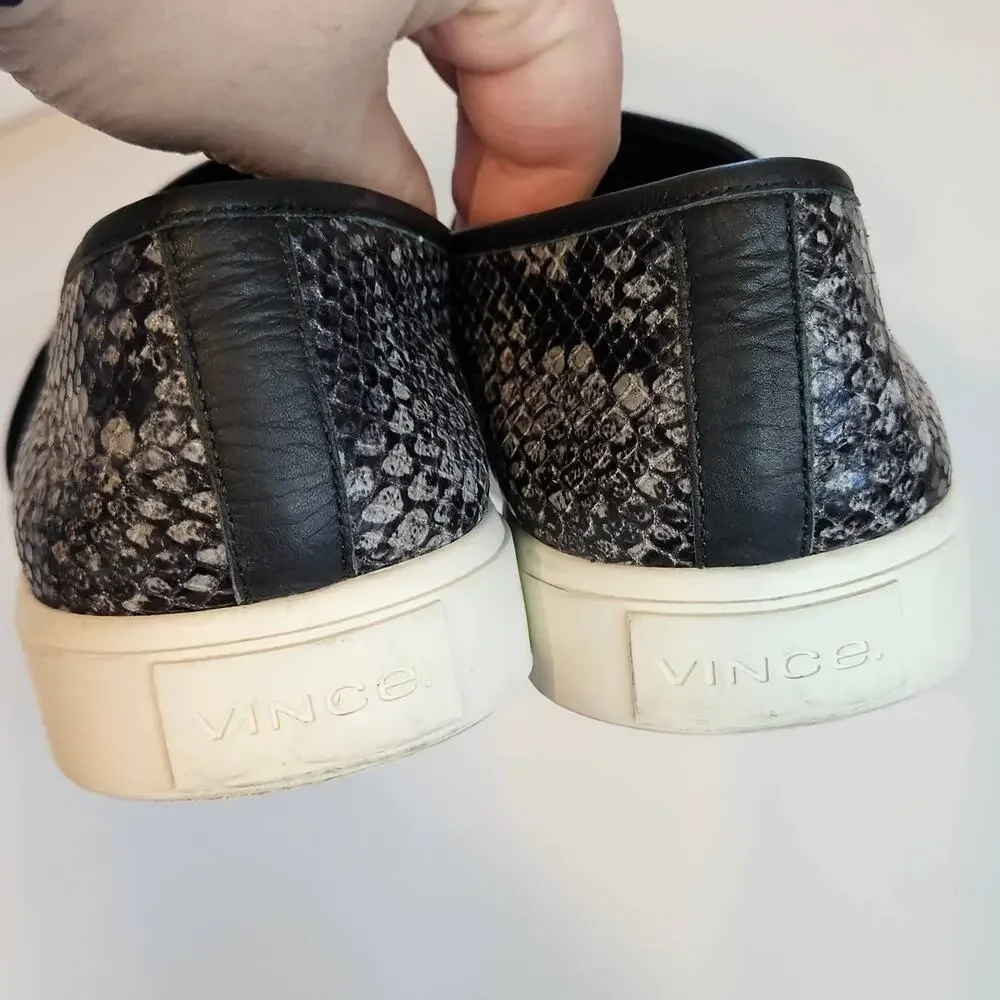 Vince Blair Snake Print‎ Platform Sneakers Granite Women's 7.5
